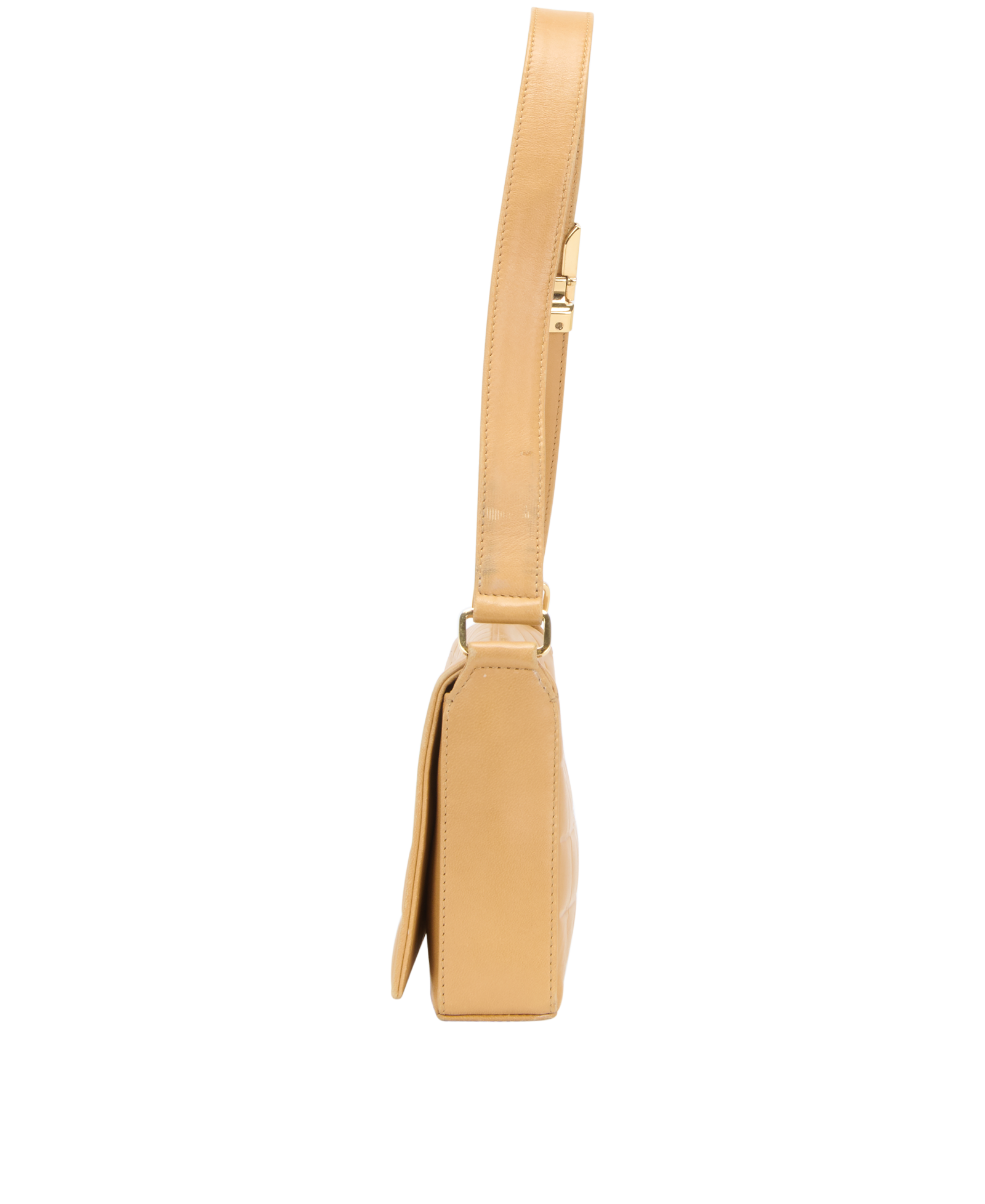 Chocolate Bar Shoulder, &pound;1,200, Handbags, Tan, Lambskin Leather, Bottom view